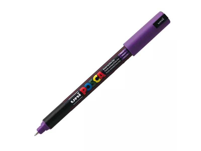 Marcatore a Tempera Uni Posca PC1M Uni-Ball - Punta Tonda - 0,7 mm - M-PC1MR-VI (Viola)