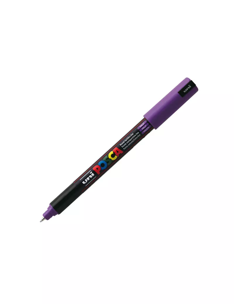 Marcatore a Tempera Uni Posca PC1M Uni-Ball - Punta Tonda - 0,7 mm - M-PC1MR-VI (Viola)