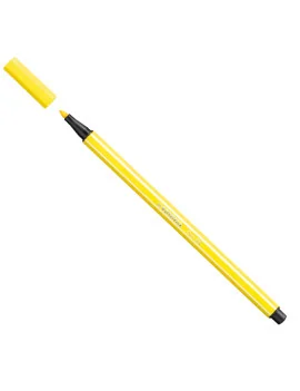 Pennarello Pen 68 Stabilo - 1 mm - 68/24 (Giallo Lime Conf. 10)