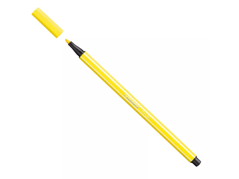 Pennarello Pen 68 Stabilo - 1 mm - 68/24 (Giallo Lime Conf. 10)