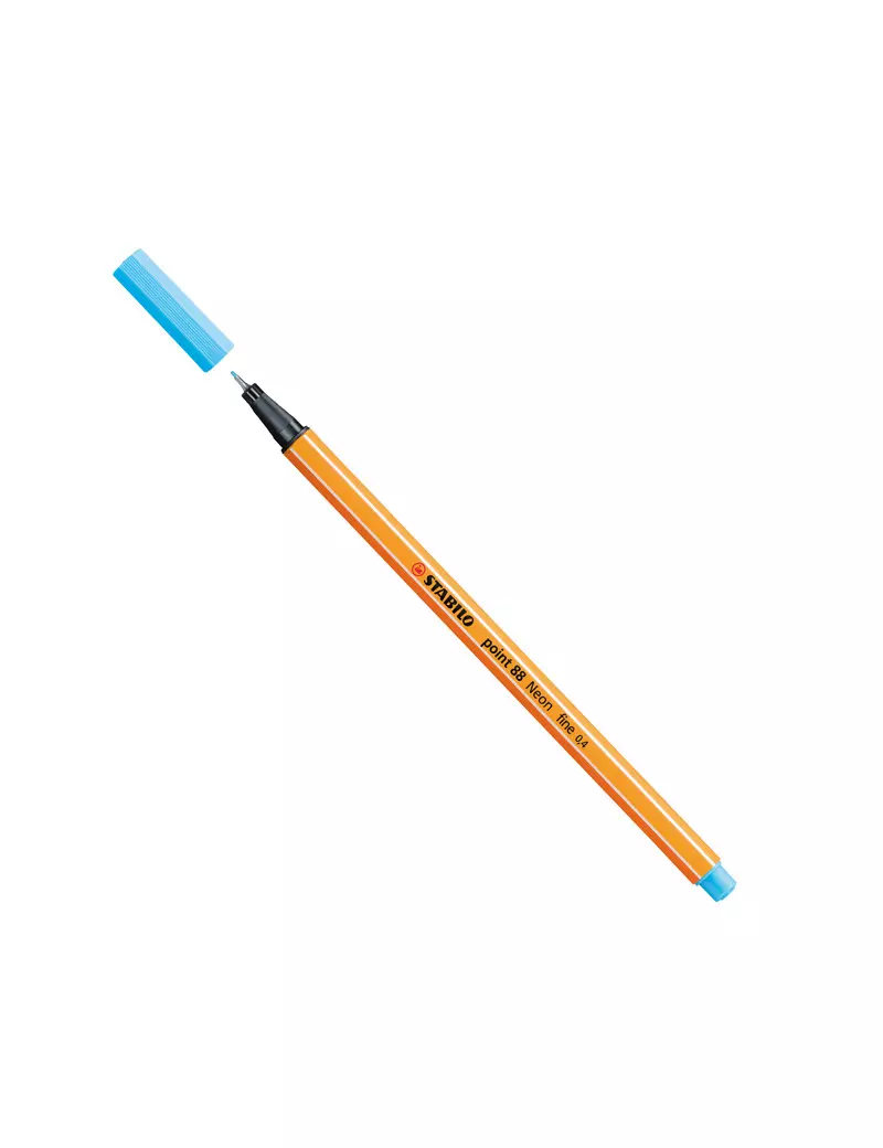 Fineliner Point 88 Stabilo - 0,4 mm - 88/31 (Azzurro Neon Conf. 10) Fineliner Point 88 Stabilo - 0,4 mm - 88/31 (Azzurro Neon Conf. 10)