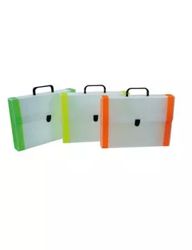 Valigetta in Polionda Ri.Plast - 28x38x5 cm - 6328385190 (Trasparente con Bordi Fluo Assortiti)