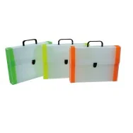 Valigetta in Polionda Ri.Plast - 38x53x5 cm - 6338535290 (Trasparente con Bordi Fluo Assortiti)