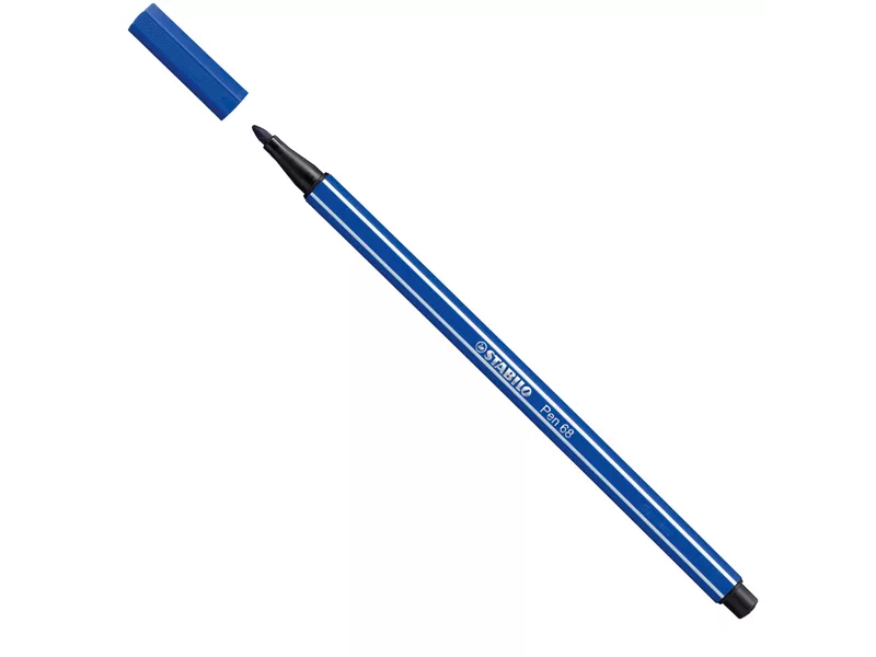 Pennarello Pen 68 Stabilo - 1 mm - 68/32 (Blu Oltremare Conf. 10)