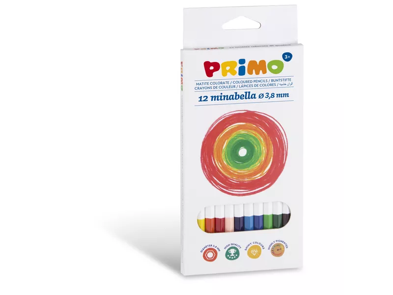 Matite Colorate Minabella Primo Morocolor - 3,8 mm - 522MINAB12 (Assortiti Conf. 12)