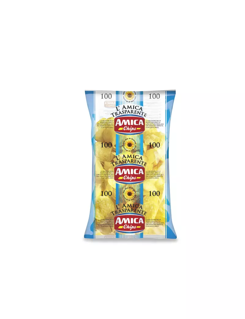 Patatina Classica Amica Chips - 100 g - PAC1002 (Conf. 20) Patatina Classica Amica Chips - 100 g - PAC1002 (Conf. 20)