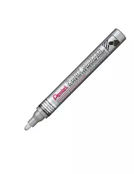 Marcatore Permanente a Vernice Paint Marker Pentel - Punta Tonda - 4,5 mm - MMP10-Z (Argento)