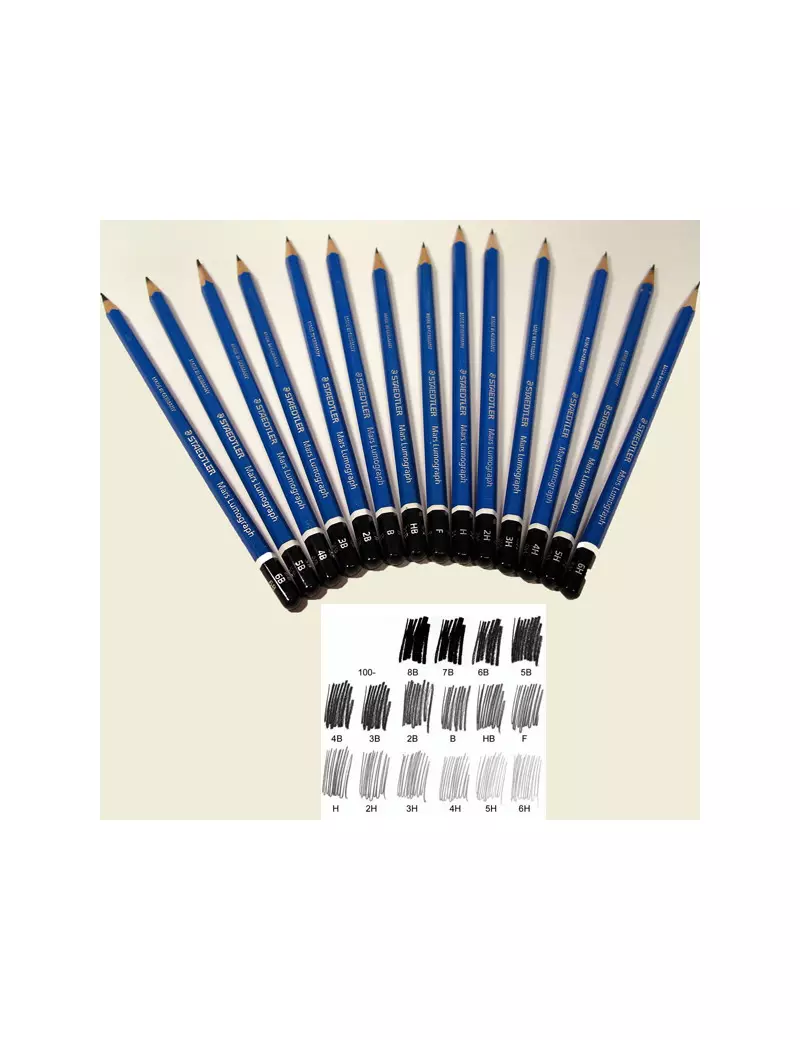Matita Mars Lumograph Staedtler - 3B - 100-3B (Conf. 12) Matita Mars Lumograph Staedtler - 3B - 100-3B (Conf. 12)