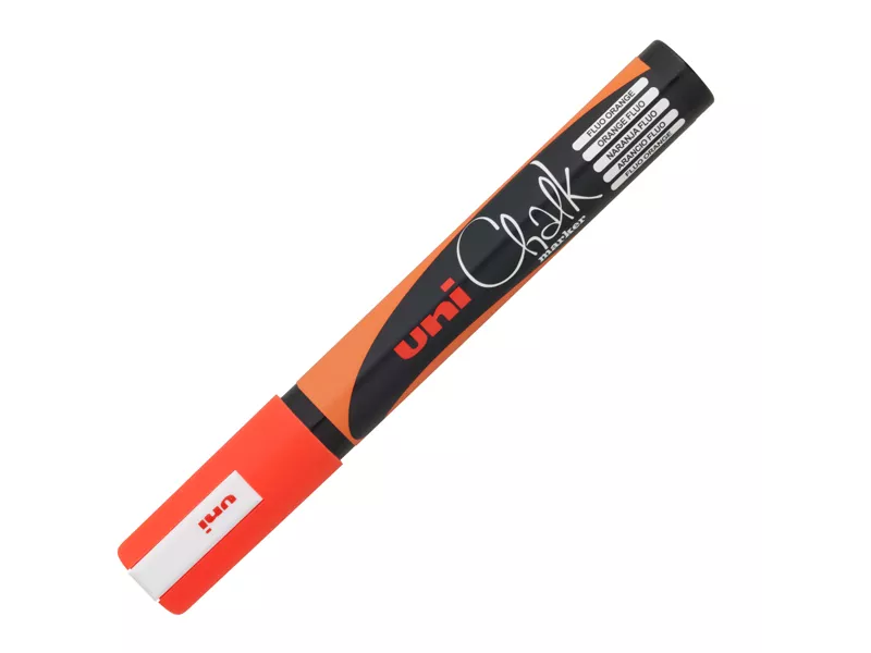 Marcatore a Tempera Uni Chalk PWE5M Uni-Ball - Punta Tonda - M PWE5M ACF (Arancio Fluo)
