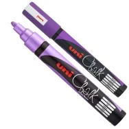 Marcatore a Gesso Liquido Uni Chalk PWE5M Uni-Ball - Punta Tonda - M PWE5M VI (Viola)