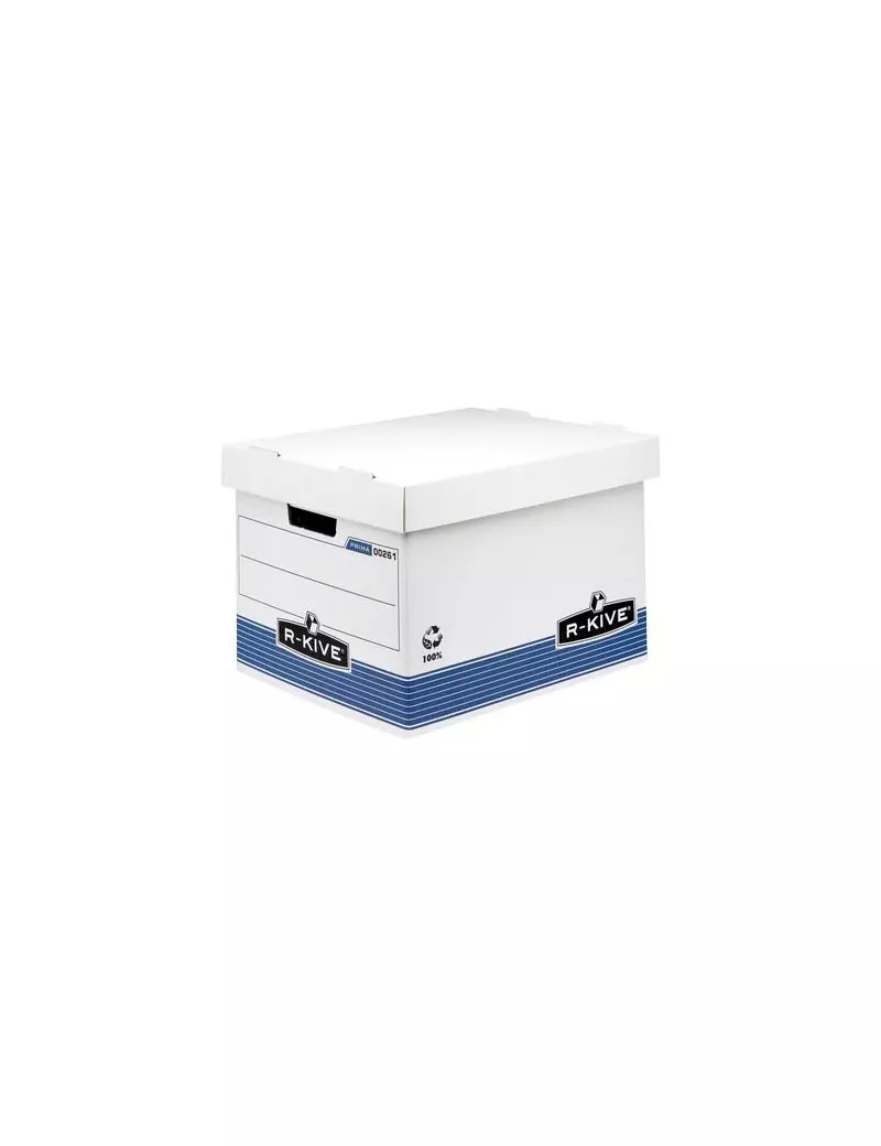 Sistema di Archiviazione R-Kive Prima Fellowes - 33,5x40,4x29,2 cm (Bianco e Blu Conf. 10)