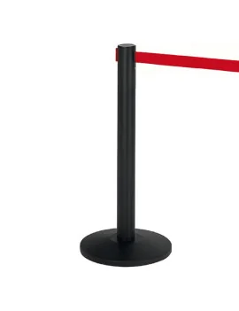 Colonnina Separa Code Medial International - 103341 (Nero con Nastro Rosso)