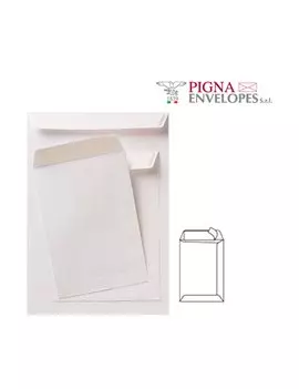 Busta a Sacco Competitor Pigna - con Strip - 19x26 cm - 80 g - 065452826 (Bianco Conf. 100)