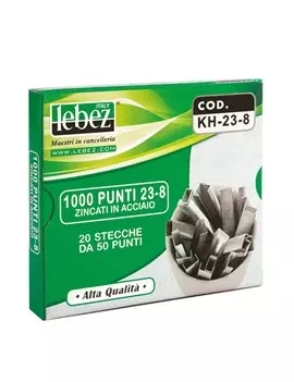 Punti Metallici per Cucitrice Lebez - 23/10 - KH-23-10 (Conf. 1000)