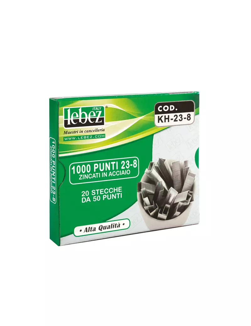 Punti Metallici per Cucitrice Lebez - 23/10 - KH-23-10 (Conf. 1000) Punti Metallici per Cucitrice Lebez - 23/10 - KH-23-10 (Conf. 1000)