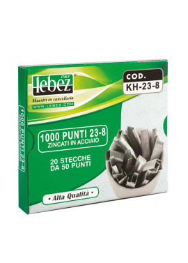 Punti Metallici per Cucitrice Lebez - 23/10 - KH-23-10 (Conf. 1000)