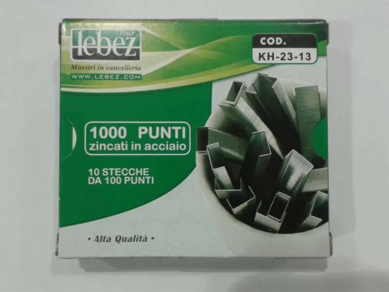 Punti Metallici per Cucitrice ad Alti Spessori Lebez - 23/13 - KH-23-13 (Conf. 1000)