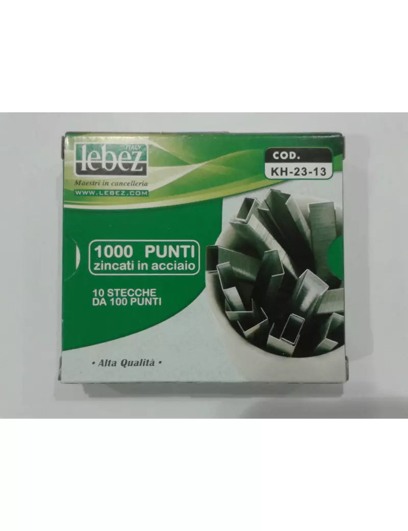 Punti Metallici per Cucitrice ad Alti Spessori Lebez - 23/13 - KH-23-13 (Conf. 1000) Punti Metallici per Cucitrice ad Alti Spessori Lebez - 23/13 - KH-23-13 (Conf. 1000)