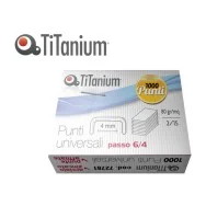 Punti Metallici per Cucitrice Titanium - 6/4 - TI1002T (Conf. 10000)