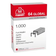 Punti Metallici per Cucitrice 64 Global 6/4 RO-MA - 1001310 (Conf. 10000)