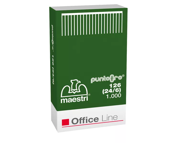 Punti Metallici per Cucitrice 126 Punto Oro 24/6 RO-MA - 1003103 (Conf. 10000) Punti Metallici per Cucitrice 126 Punto Oro 24/6 RO-MA - 1003103 (Conf. 10000)