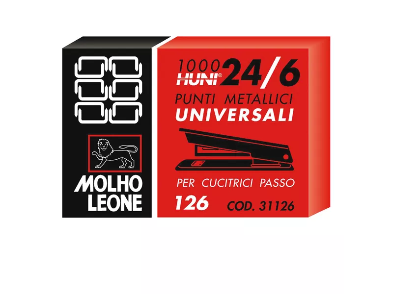 Punti Metallici per Cucitrice 126 Leone Dell'Era - 24/6 - 31126 (Conf. 1000)