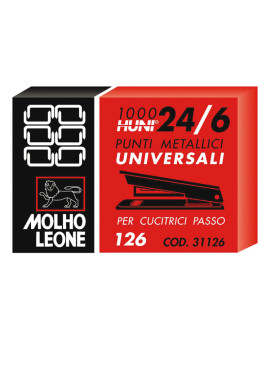 Punti Metallici per Cucitrice 126 Leone Dell'Era - 24/6 - 31126 (Conf. 1000)