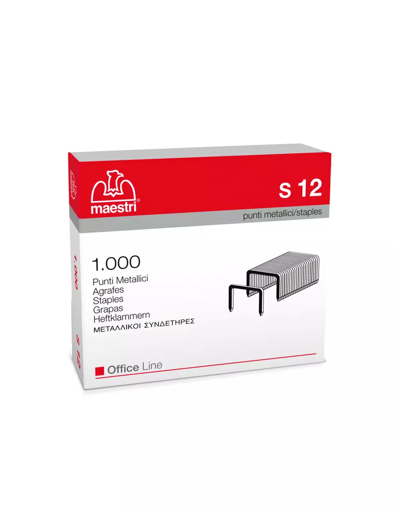 Punti Metallici per Cucitrice RO-MA - 23/12 - S12 - 1005416 (Conf. 1000) Punti Metallici per Cucitrice RO-MA - 23/12 - S12 - 1005416 (Conf. 1000)