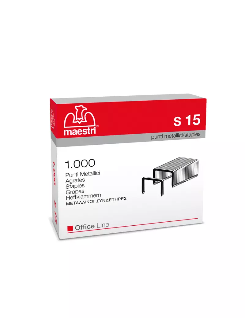 Punti Metallici per Cucitrice RO-MA - 23/15 - S15 - 1005417 (Conf. 1000) Punti Metallici per Cucitrice RO-MA - 23/15 - S15 - 1005417 (Conf. 1000)