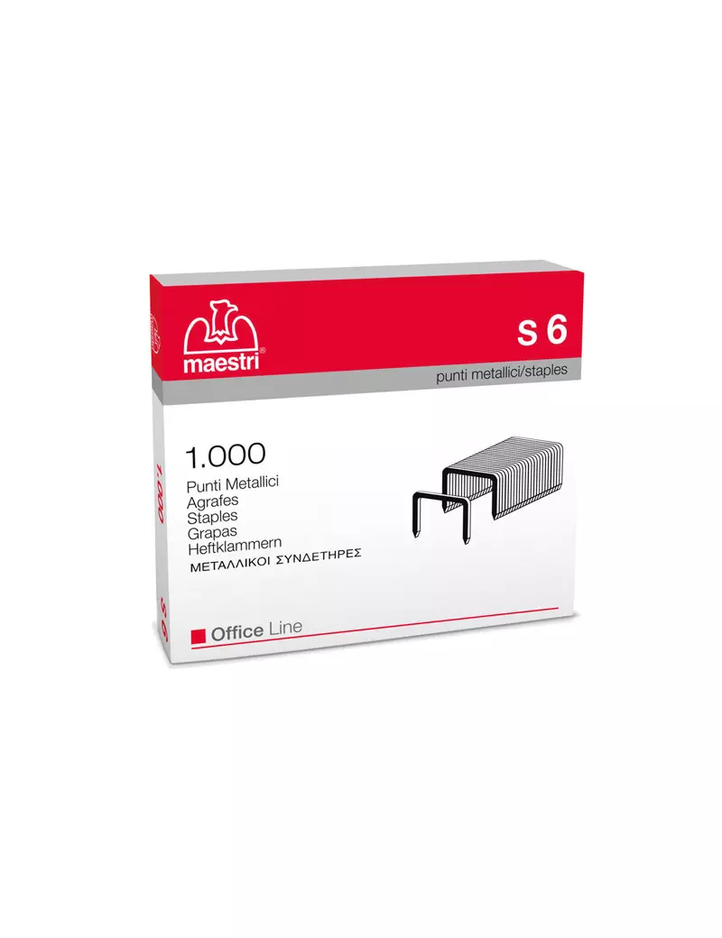 Punti Metallici per Cucitrice ad Alti Spessori RO-MA - 23/6 - S6 - 1005400 (Conf. 1000) Punti Metallici per Cucitrice ad Alti Spessori RO-MA - 23/6 - S6 - 1005400 (Conf. 1000)