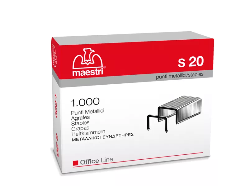 Punti Metallici per Cucitrice ad Alti Spessori RO-MA - 23/20 - S20 - 1005419 (Conf. 1000)