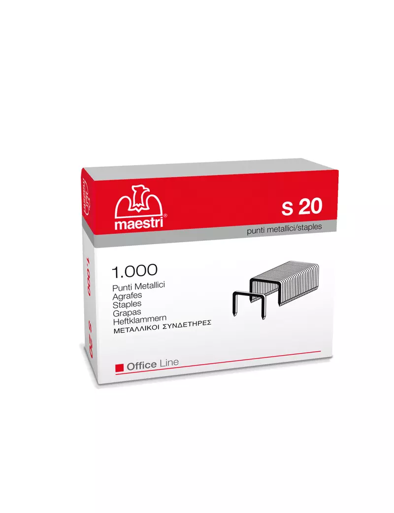 Punti Metallici per Cucitrice ad Alti Spessori RO-MA - 23/20 - S20 - 1005419 (Conf. 1000) Punti Metallici per Cucitrice ad Alti Spessori RO-MA - 23/20 - S20 - 1005419 (Conf. 1000)