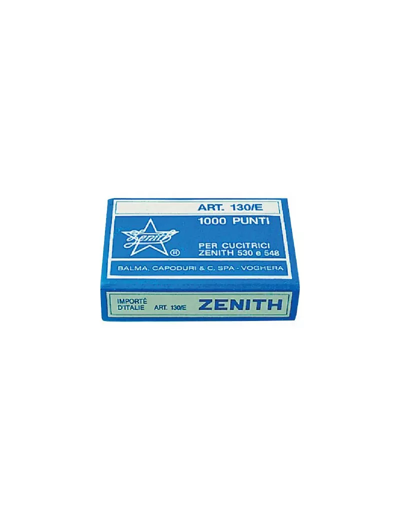 Punti Metallici per Cucitrice Zenith - 130/E S100 6/4 - 0311301431 (Conf. 100000)
