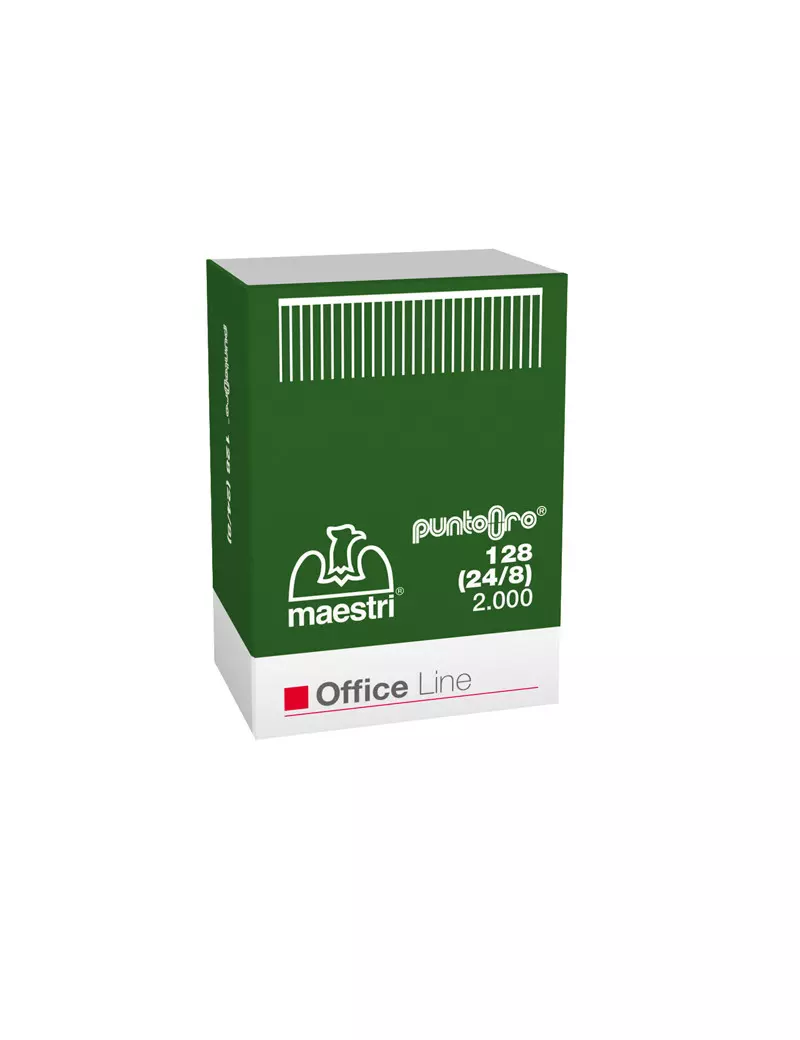 Punti Metallici per Cucitrice RO-MA - 24/8 - 128 Punto Oro - 1003601 (Conf. 10000) Punti Metallici per Cucitrice RO-MA - 24/8 - 128 Punto Oro - 1003601 (Conf. 10000)