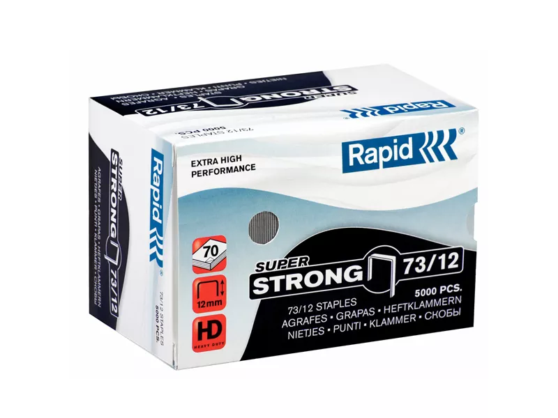 Punti Metallici per Cucitrice ad Alti Spessori Rapid - 73/12 - 24890800 (Conf. 5000) Punti Metallici per Cucitrice ad Alti Spessori Rapid - 73/12 - 24890800 (Conf. 5000)