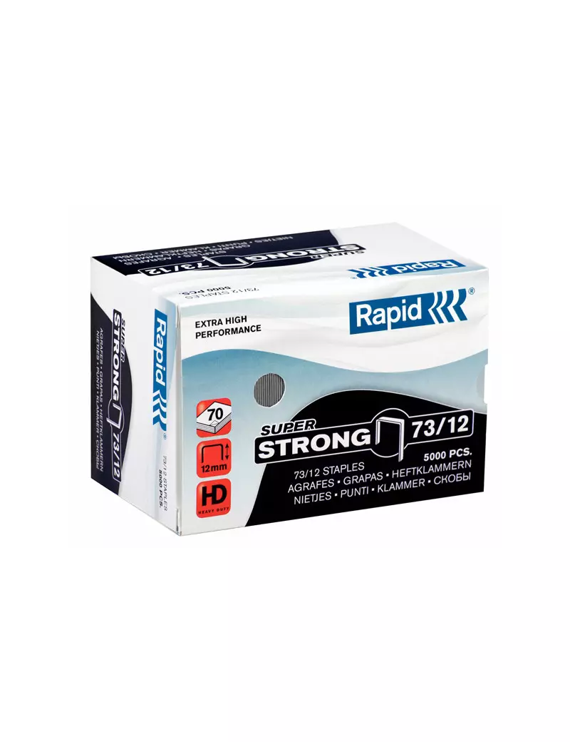 Punti Metallici per Cucitrice ad Alti Spessori Rapid - 73/12 - 24890800 (Conf. 5000) Punti Metallici per Cucitrice ad Alti Spessori Rapid - 73/12 - 24890800 (Conf. 5000)