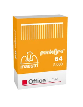 Punti Metallici per Cucitrice RO-MA - 6/4 - Punto Oro - 1001101 (Conf. 20000)