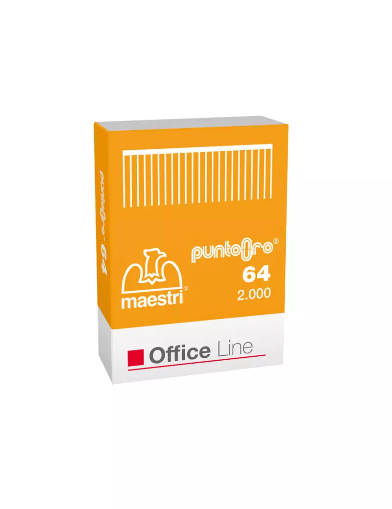 Punti Metallici per Cucitrice RO-MA - 6/4 - Punto Oro - 1001101 (Conf. 20000)