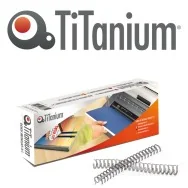 Dorsini Spiralati Metallici Titanium - 14 mm - 125 Fogli - DOR.MET 14N (Nero Conf. 50)