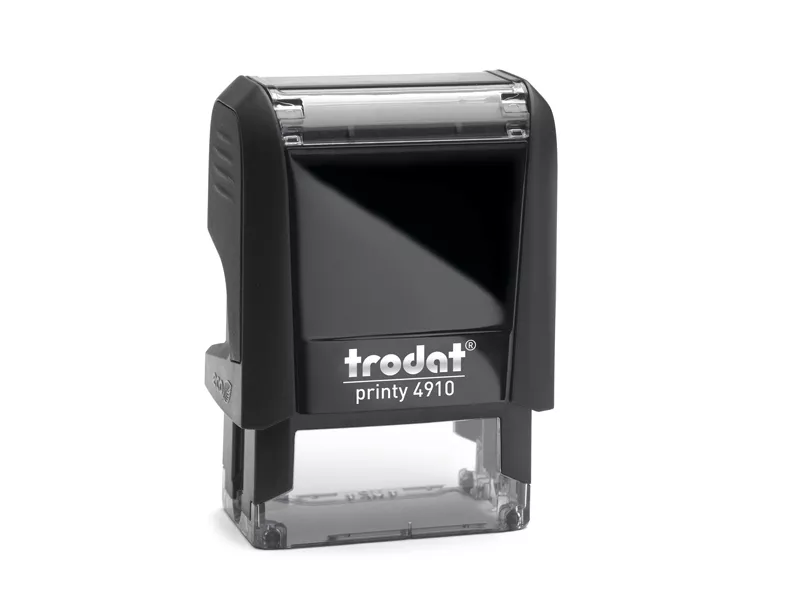 Timbro Autoinchiostrante Original Printy 4.0 4910 Trodat - 26x10 mm - 3 Righe - 53085 (Nero e Grigio)