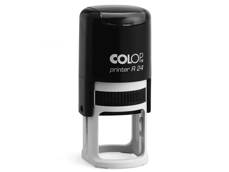 Timbro Autoinchiostrante R24 Colop - 24 mm - 4 Righe - PRINTER R24 (Grigio e Nero)