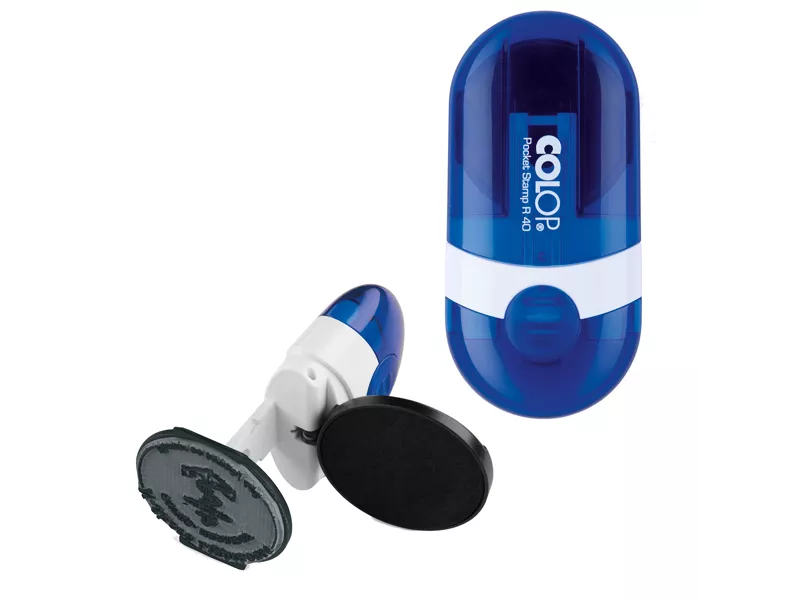 Timbro Tascabile Autoinchiostrante Pocket Stamp R40 Colop - 40 mm - POCKET.R40.BLU (Blu)