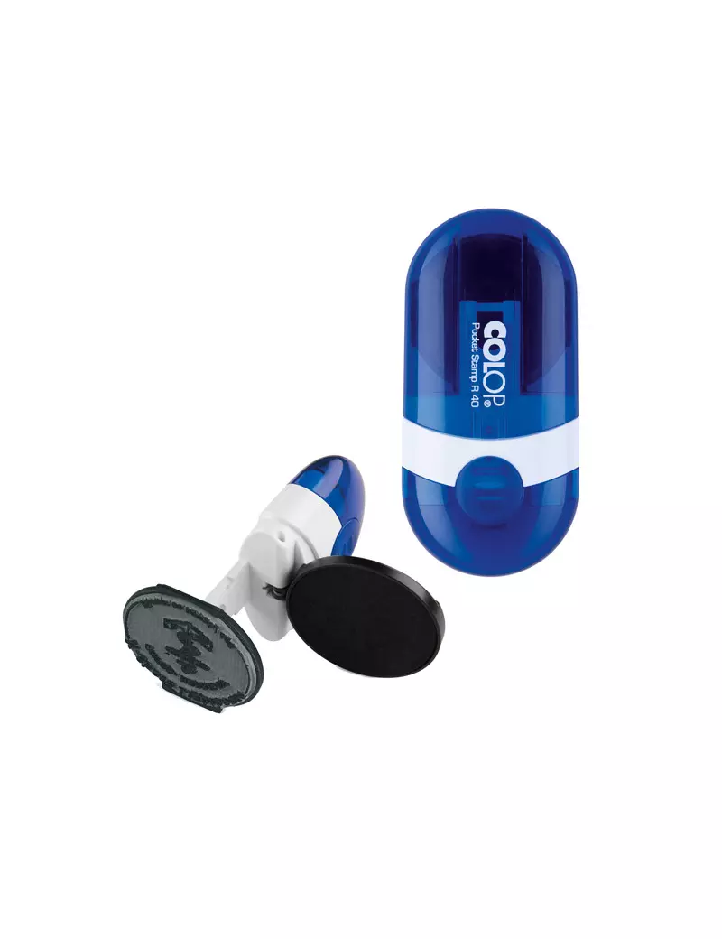 Timbro Tascabile Autoinchiostrante Pocket Stamp R40 Colop - 40 mm - POCKET.R40.BLU (Blu)