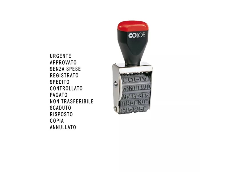Timbro Polinomio 04000W Colop - 12 Diciture - 4 mm - 04000/W-BLS