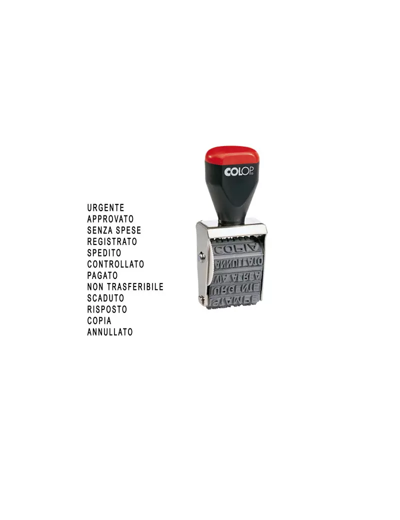 Timbro Polinomio 04000W Colop - 12 Diciture - 4 mm - 04000/W-BLS Timbro Polinomio 04000W Colop - 12 Diciture - 4 mm - 04000/W-BLS