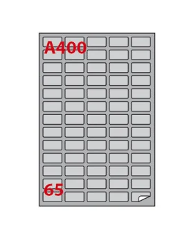 Etichette Adesive Markin - A4 - 38,1x21,2 mm - A/400 - 220LSA400 (Argento Conf. 100)