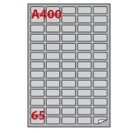 Etichette Adesive Markin - A4 - 38,1x21,2 mm - A/400 - 220LSA400 (Argento Conf. 100)