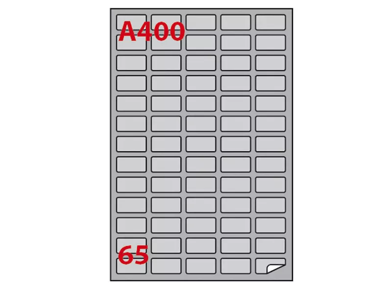 Etichette Adesive Markin - A4 - 38,1x21,2 mm - A/400 - 220LSA400 (Argento Conf. 100)