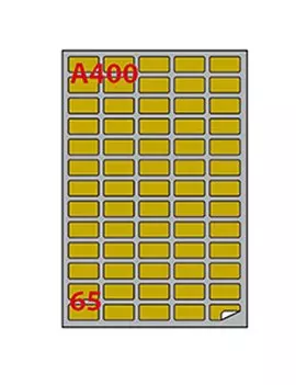 Etichette Adesive Markin - A4 - 38,1x21,2 mm - A/400 - 220LGA400 (Oro Conf. 100)