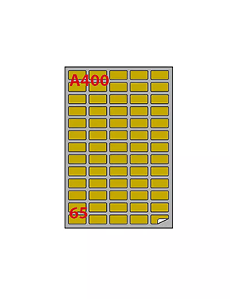 Etichette Adesive Markin - A4 - 38,1x21,2 mm - A/400 - 220LGA400 (Oro Conf. 100)